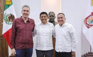 Senador Nino y León, se reúnen con gobernador de Oaxaca 