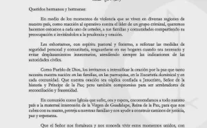 Episcopado mexicano llama a la prudencia y a la oración ante escala de violencia en el país
