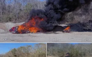 Incineran norcóticos en la Costa