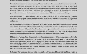 Gobierno municipal denuncia quema de vehículos oficiales en Eloxochitlán de Flores Magón