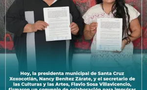 Impulsan la cultura en Santa Cruz Xoxocotlán con nuevo convenio con Seculta