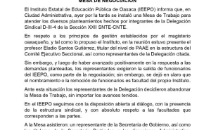 Abandona S-22 mesa de negociación