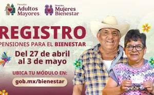 Se realiza del 27 de abril al 3 de mayo el registro a las Pensión para Adultos Mayores y Mujeres: Ariadna Montiel 