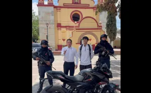Motocicleta recuperada en Santa Lucía del Camino