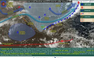 Frente frío 48 seguirá generando inestabilidad atmosférica en el estado