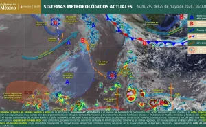 Canal de baja presión y circulación ciclónica mantendrán temporal lluvioso