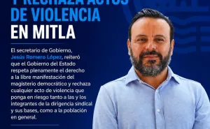 Pronunciamiento ante los hechos de violencia suscitados este día en la  Villa de Mitla.