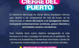 Cierran a la navegación Puerto Escondido