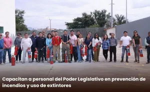 Capacitan a personal del Poder Legislativo en prevención de incendios y uso de extintores
