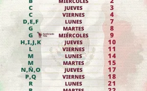 Calendario de pagos de programas Bienestar