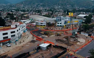 Avanza cimentación del Paso a Desnivel Monumento a Juárez