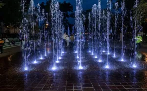 Las fuentes danzantes de el Paseo Juárez El Llano vuelven a tomar vida