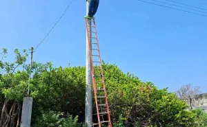 Atienden demandas de Santa María del Mar sobre alumbrado público y suministro eléctrico 
