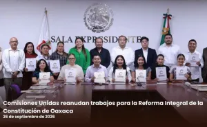 Comisiones Unidas reanudan trabajos para la Reforma Integral de la Constitución de Oaxaca