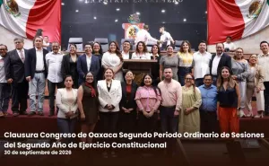 Clausura Congreso de Oaxaca Segundo Periodo Ordinario de Sesiones del Segundo Año de Ejercicio Constitucional