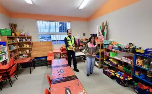 Ray Chagoya inaugura nueva aula didáctica en San Juan Chapultepec