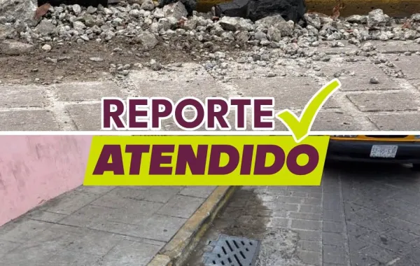 Reporte atendido en las calles de Melchor Ocampo esquina Guerrero