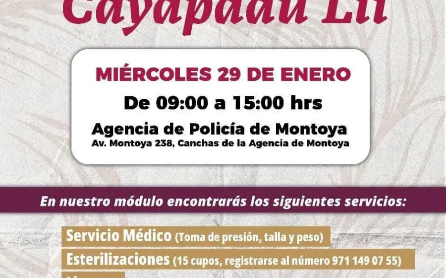 Jornadas Cayapadu Lii llegan a la agencia de Montoya