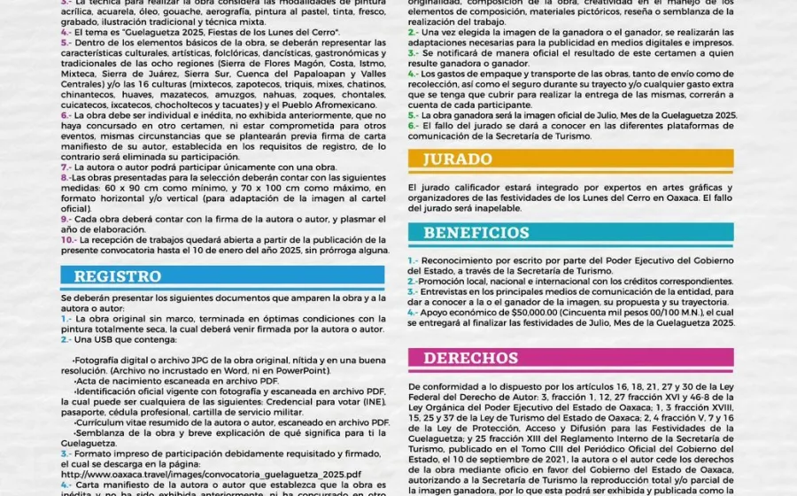 Sigue abierto el registro de la imagen oficial de la Guelaguetza 2025, quedan 8 días