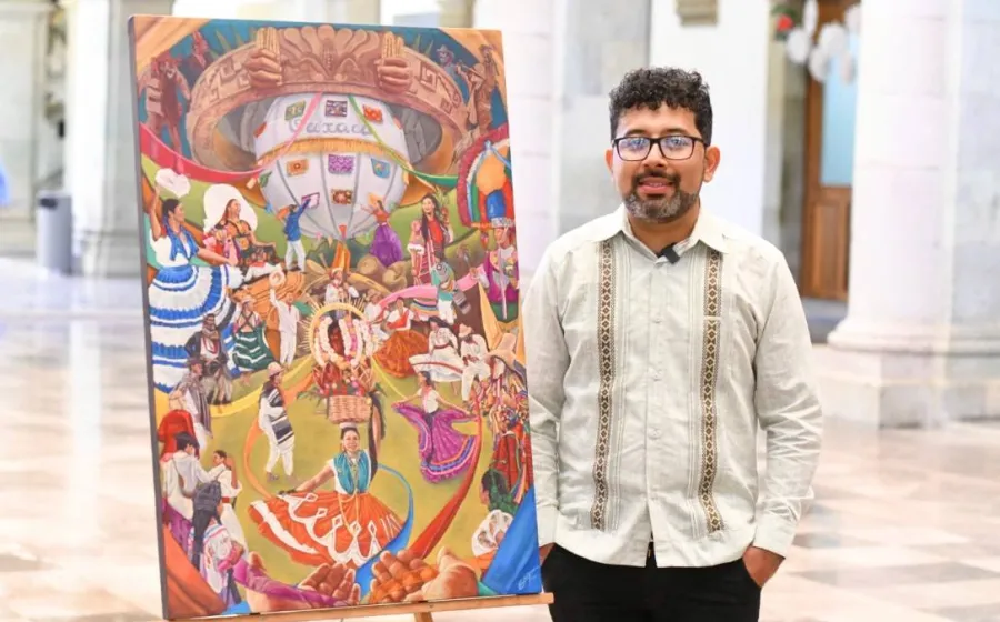 “Lazos de fraternidad” del artista Osnar López, es la imagen oficial de la Guelaguetza 2025