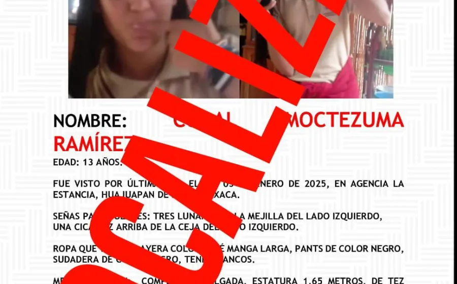 Localizan a joven con vida reportada como desaparecida en Huajuapan