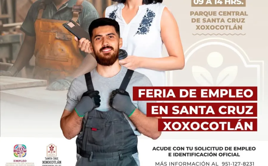 Realizará gobierno municipal de Xoxocotlán "Primera feria del empleo 2025"