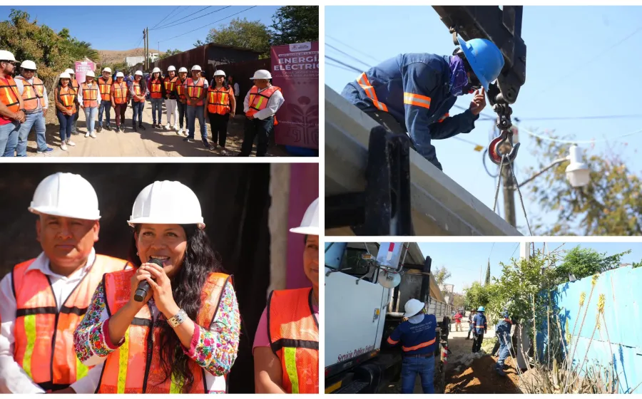 Comienza ampliación de la red de energía eléctrica en colonias de Xoxocotlán