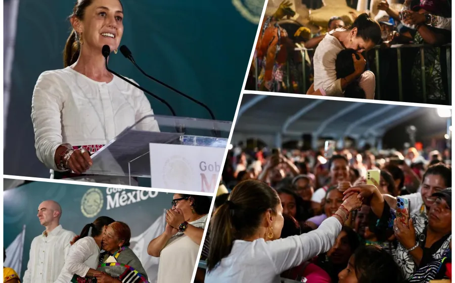 Presidenta encabeza entrega de tarjetas de la Pensión Mujeres Bienestar en Oaxaca