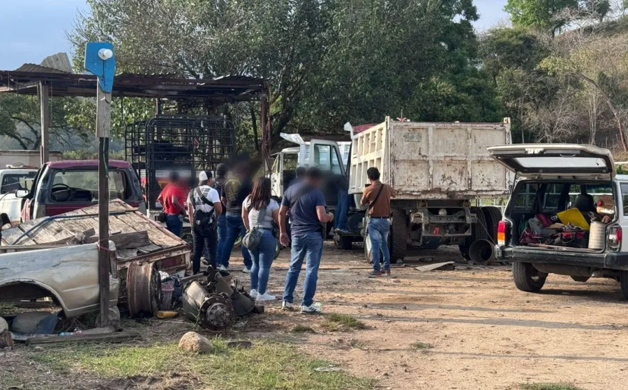Catean taller de soldadura en la Costa; aseguran un camión tipo volteo