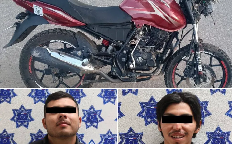 Policía Municipal detiene a dos personas por presunto robo de una motocicleta