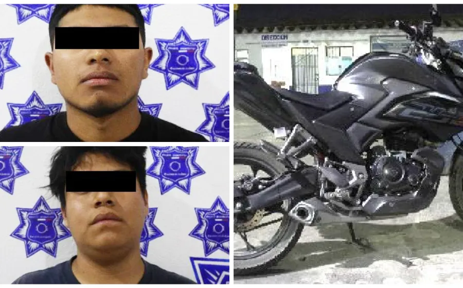 Policía Municipal detiene a dos personas por el presunto robo de una motocicleta