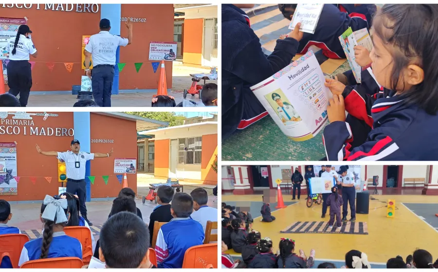 Participan escolares de San Francisco Telixtlahuaca en la Semana de Educación Vial