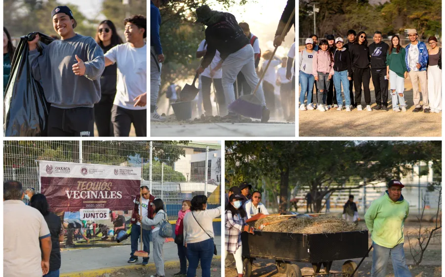 Tequio Vecinal en el Gimnasio de la UABJO, un esfuerzo conjunto en Oaxaca de Juárez
