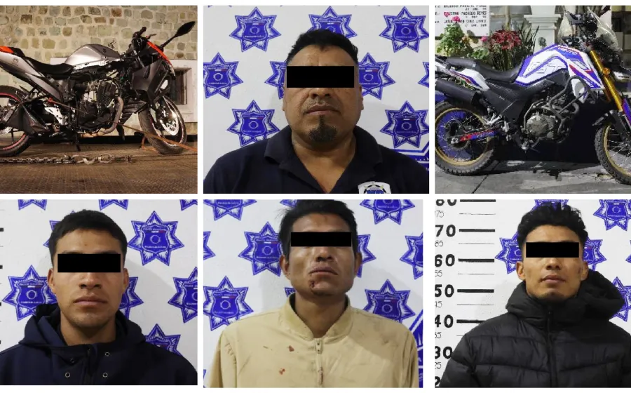 Detienen a cuatro en posesión de motocicletas con reporte de robo