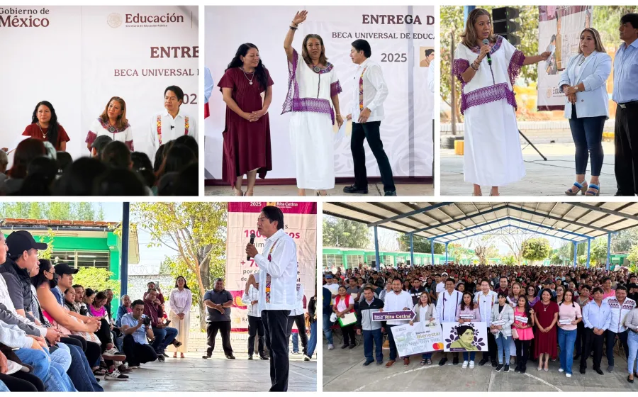 Bienestar Oaxaca y SEP entregan becas en Xoxo