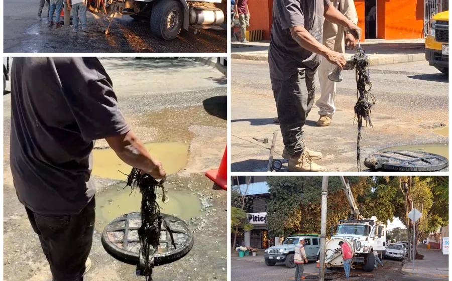 Atiende Soapa fuga de aguas residuales en colonia Reforma