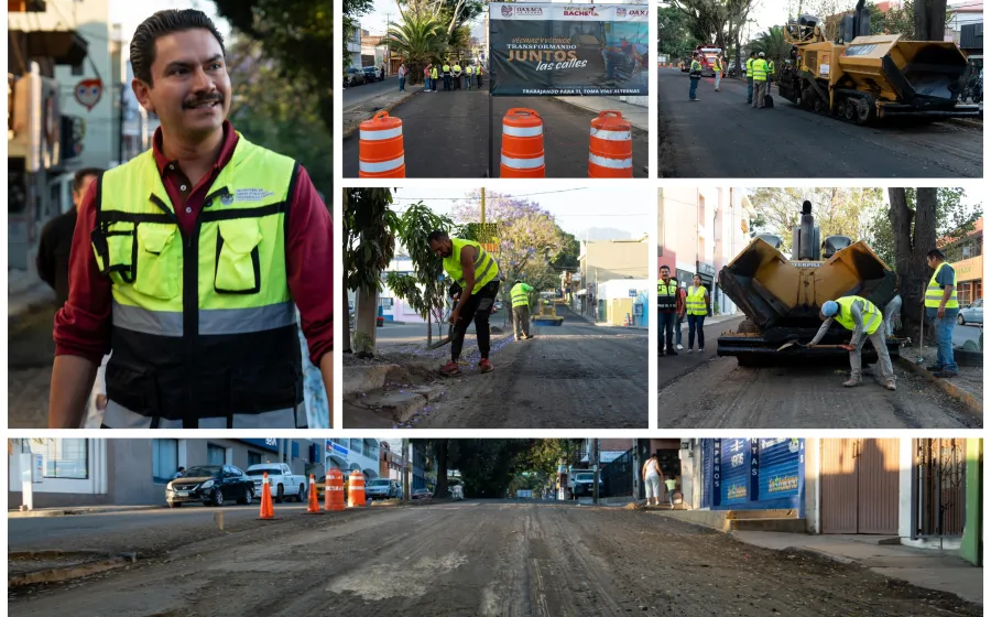 Programa Tache al Bache mejora la Infraestructura Vial en Oaxaca de Juárez