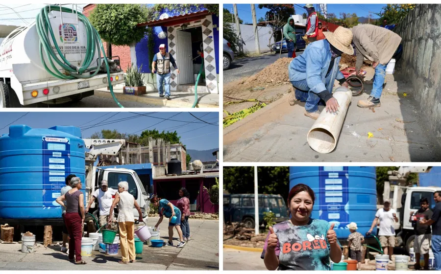 Implementa Soapa acciones para abasto de agua en norte y oriente de la Zona Metropolitana de Oaxaca