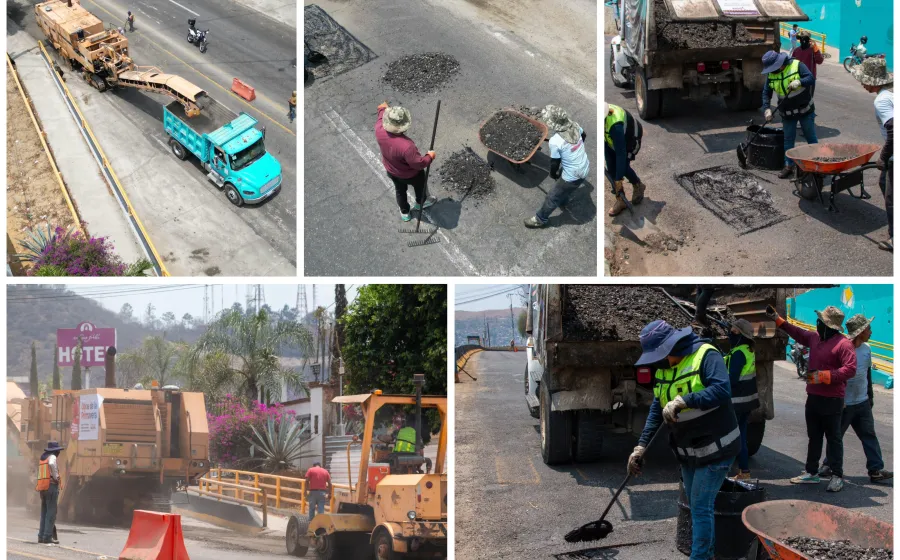 Se realizan acciones de limpieza y bacheo en el Cerro del Fortín para mejorar la imagen urbana