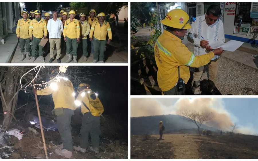 Liquida Coesfo incendio forestal en San Pablo Huixtepec