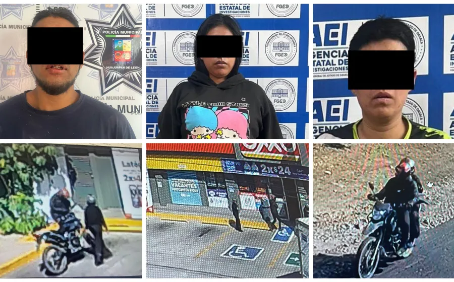 Los detiene por asalto a tienda OXXO en la Mixteca, hirieron a policía municipal