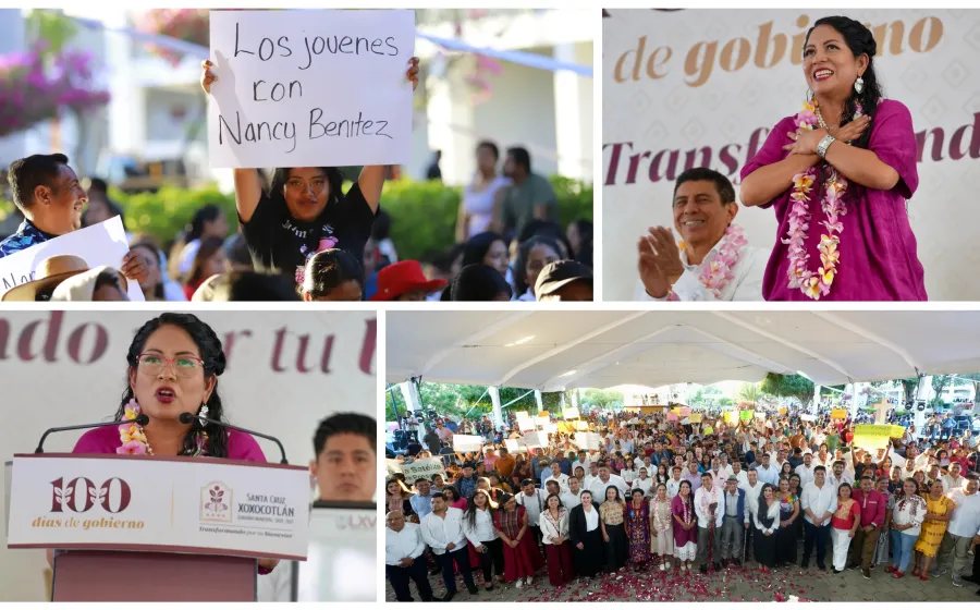 Con trabajo y compromiso, Xoxocotlán avanza: Nancy Benítez Zárate rinde informe de 100 días