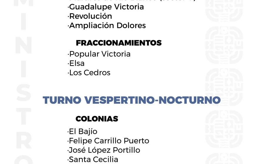 Agenda del suministro de agua potable de este sábado 