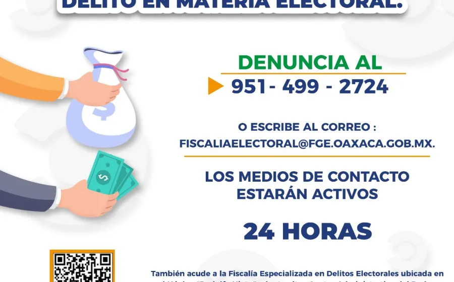Fiscalía Especializada en Delitos Electorales de la FGEO colabora con FGR e INE en recepción de denuncias de delitos electorales durante elección judicial