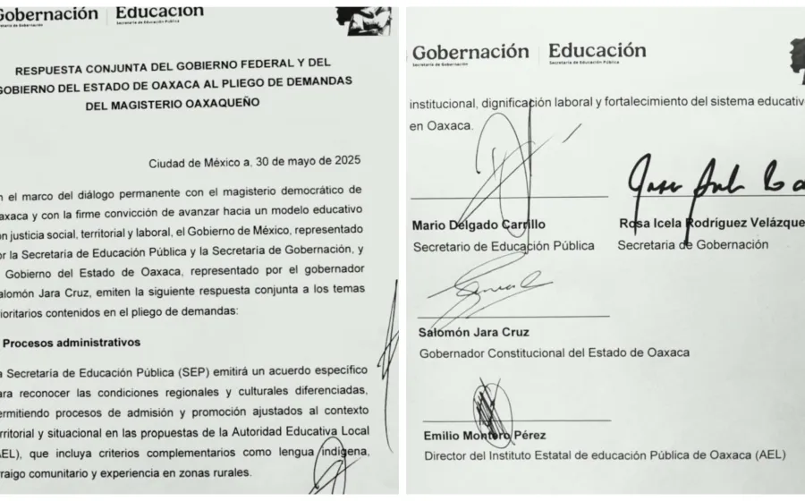 Responden gobierno federal y estatal demandas de magisterio oaxaqueño