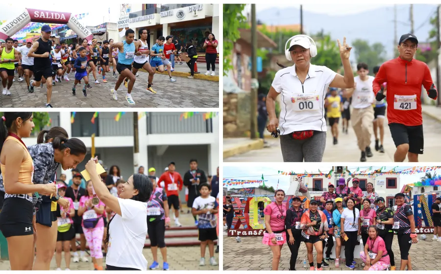Gran participación en atlética en Xoxocotlán; más de 600 corredores