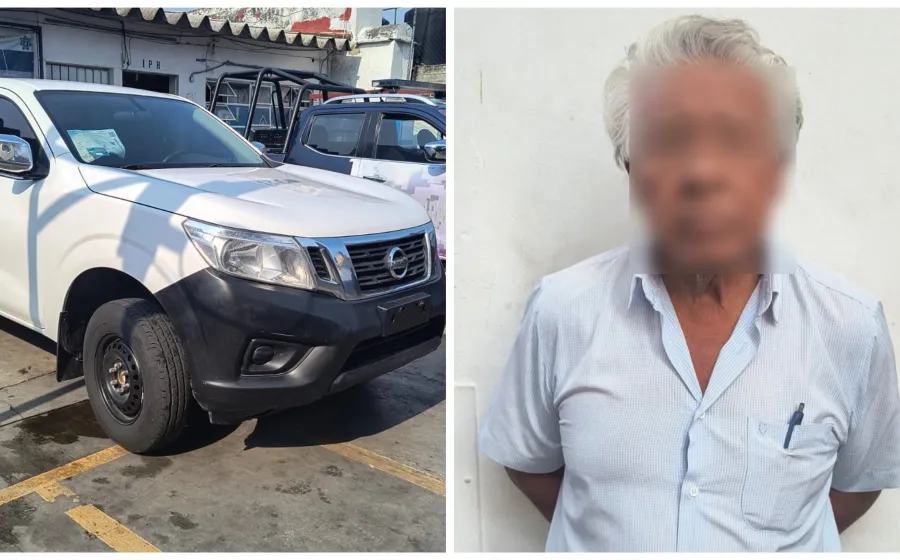 Policía Municipal asegura camioneta con reporte de robo activo y detiene a conductor