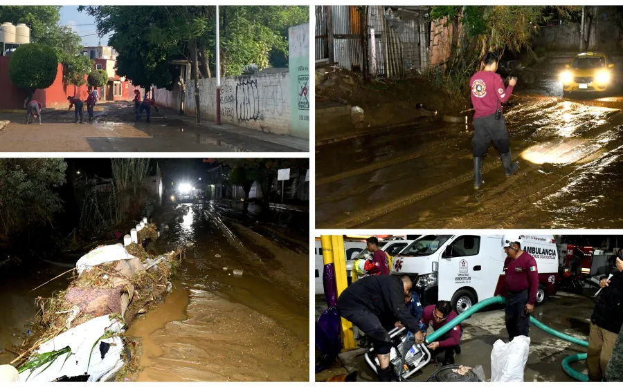 Atiende Protección Civil de Xoxocotlán zonas afectadas por intensas lluvias