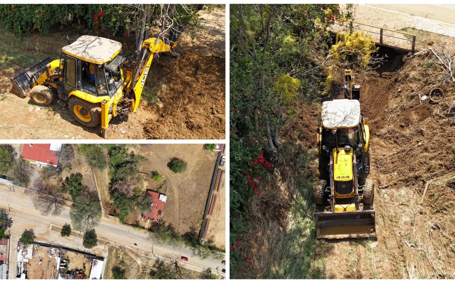 Gobierno de Xoxocotlán continúa acciones de desazolve en arroyos y zonas aledañas