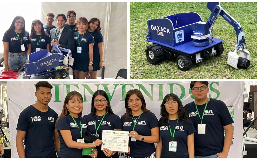 Estudiantes UABJO diseñan robot para recolectar desechos en playas 